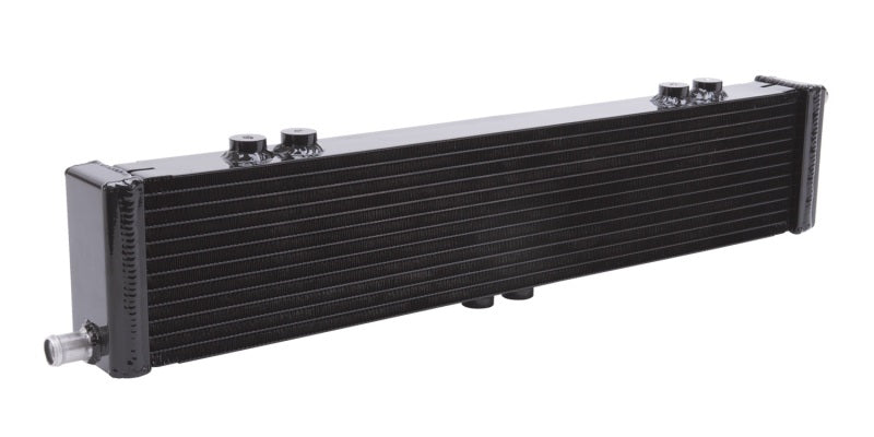 Load image into Gallery viewer, Edelbrock Heat Exchanger Single Pass Dual Row 22 000 Btu/Hr 26 5In W X 5In H X 2 62In D Black
