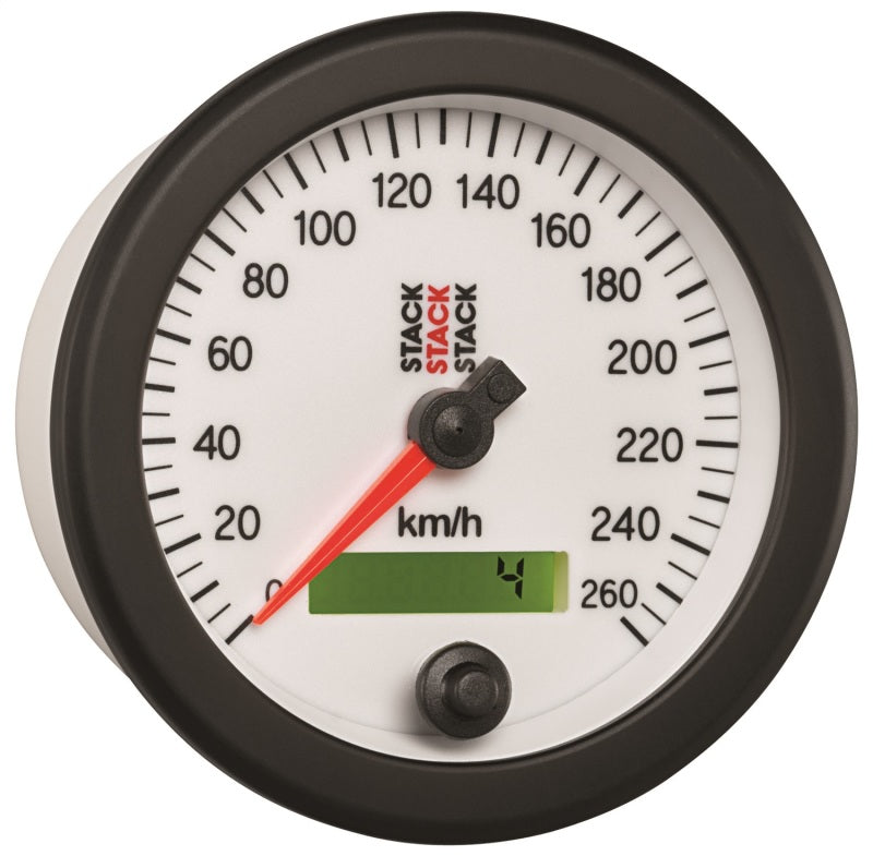 Load image into Gallery viewer, Autometer Stack Instruments 88MM 0-260 KM/H Programmable Speedometer - White
