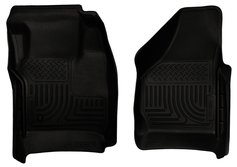 Load image into Gallery viewer, Husky Liners 08-10 Ford SuperDuty Regular/Super/Crew Cab WeatherBeater Black Floor Liners
