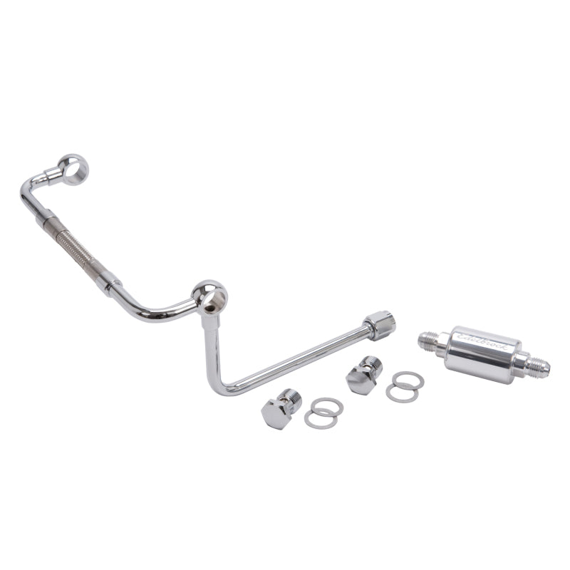 Load image into Gallery viewer, Edelbrock Dual Feed Line/Thunder Series Carb w/ Polished Fuel Filter
