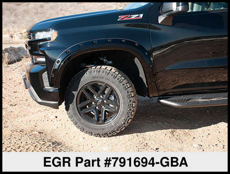 Load image into Gallery viewer, EGR 19-22 Chevrolet Silverado 1500 Traditional Bolt-On Look Fender Flares Black Set Of 4
