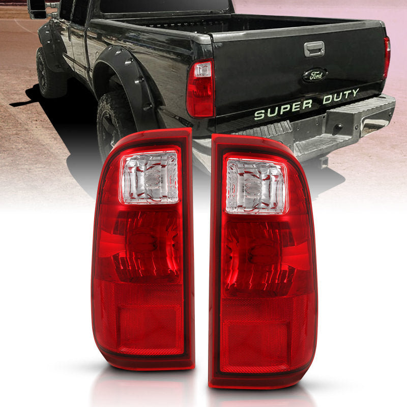 Load image into Gallery viewer, ANZO 2008-2016 Ford F-250 Taillight Red/Clear Lens (OE Replacement)
