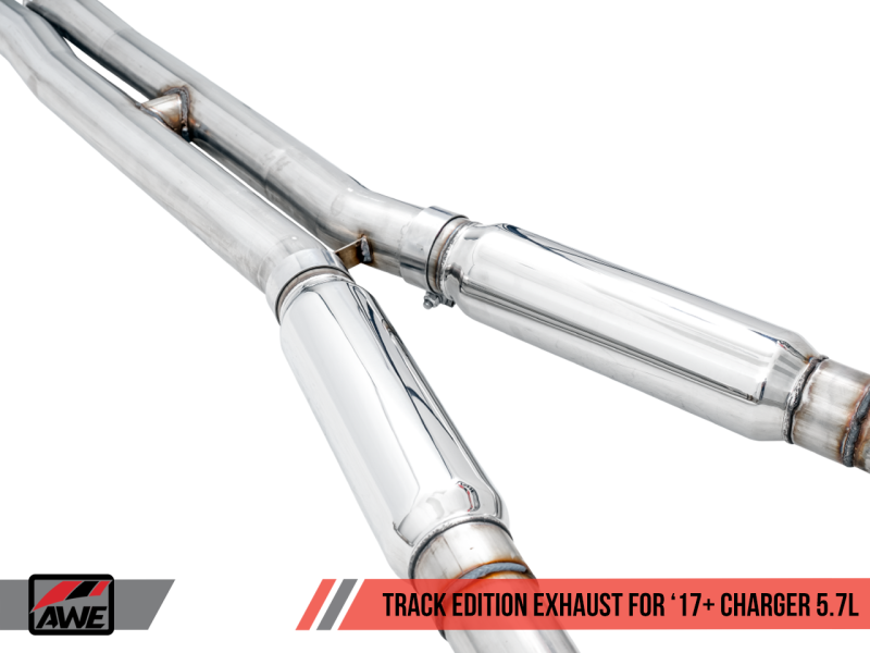 Load image into Gallery viewer, AWE Tuning 2017+ Dodge Charger 5.7L Track Edition Exhaust - Chrome Silver Tips
