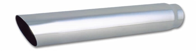 Load image into Gallery viewer, Vibrant 4in Round SS Truck/SUV Exhaust Tip (Single Wall Angle Cut) - 2.5in inlet 20in long
