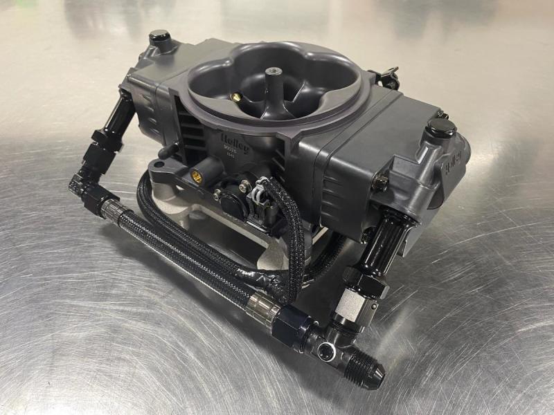 Load image into Gallery viewer, Fragola 8AN Holley Term. Stealth EFI Feed Line Kit - Black Hose
