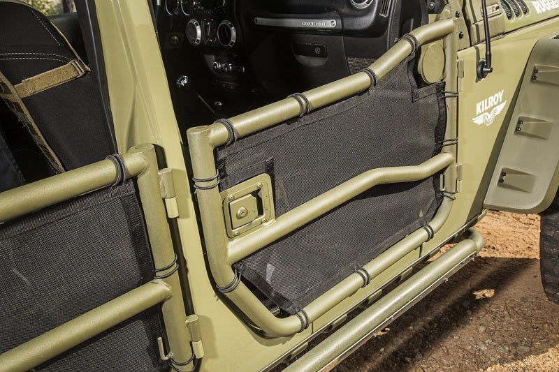 Load image into Gallery viewer, Rugged Ridge Tube Door Covers Front Pair Black 07-18 Jeep Wrangler JK/JKU
