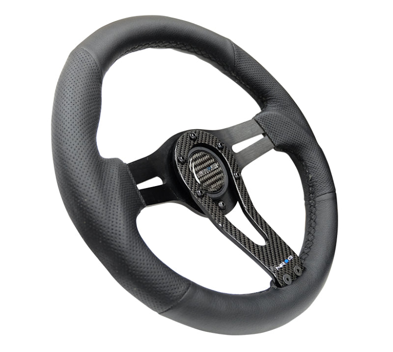 Load image into Gallery viewer, NRG Reinforced Steering Wheel (320mm) w/Carbon Center Spoke
