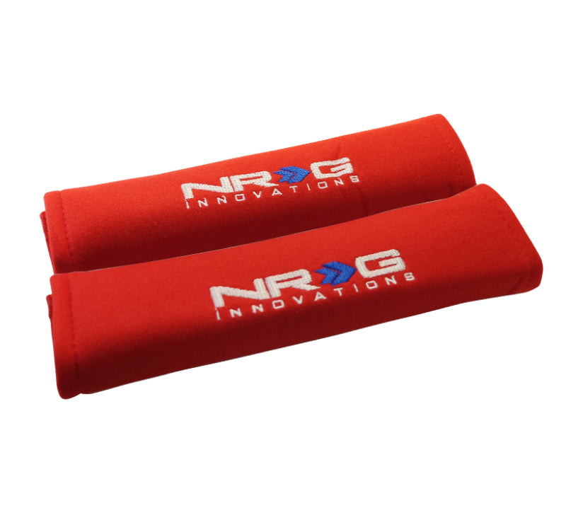 Load image into Gallery viewer, NRG Seat Belt Pads 2.7in. W x 11in. L (Red) Short - 2pc
