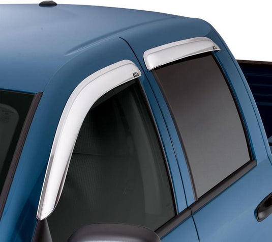 AVS 06-08 Lincoln Mark LT Ventvisor Outside Mount Front & Rear Window Deflectors 4pc - Chrome