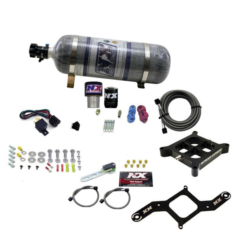 Load image into Gallery viewer, Nitrous Express Single Entry Crossbar RNC .178 4150 Flange Nitrous Kit (250-650HP) w/Compsite Bottle
