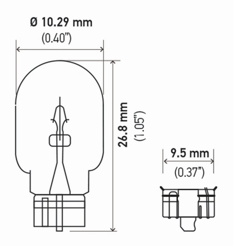 Load image into Gallery viewer, Hella Bulb 2825 12V 5W 4Cp W21X95D T325 (2)
