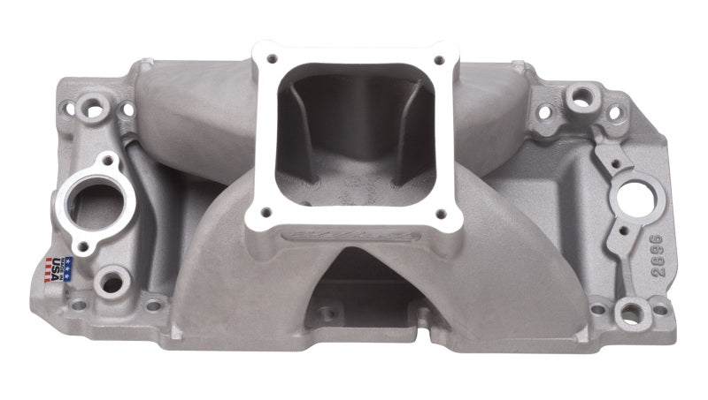 Load image into Gallery viewer, Edelbrock Manifold BBC Short Deck Super Victor 565 Conventional Rect Port Heads
