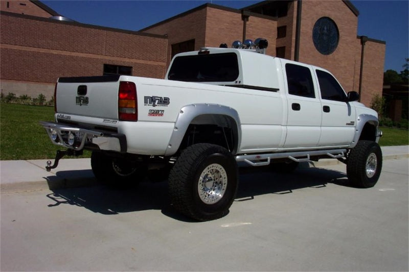 Load image into Gallery viewer, N-Fab Nerf Step 01-06 Chevy-GMC 1500/2500/3500 Crew Cab 8ft Bed - Gloss Black - Bed Access - 3in
