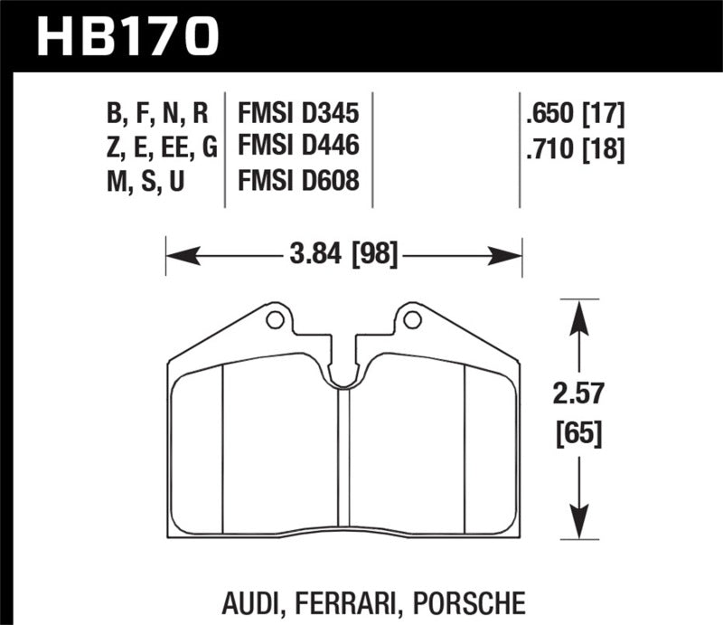 Load image into Gallery viewer, Hawk 1999 Ferrari F355 Front ER-1 Brake Pads
