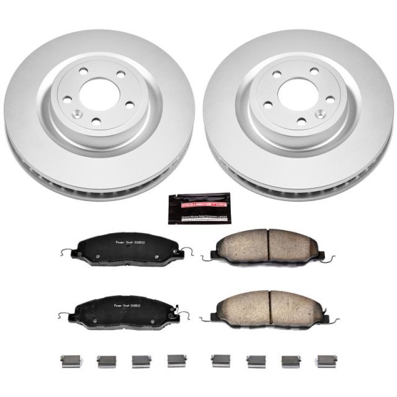 Load image into Gallery viewer, Power Stop 11-14 Ford Mustang Front Z17 Evolution Geomet Coated Brake Kit
