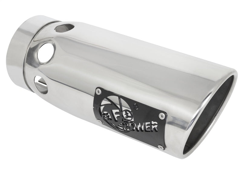 Load image into Gallery viewer, aFe Power Intercooled Tip Stainless Steel - Polished 4in In x 5in Out x 12in L Bolt-On
