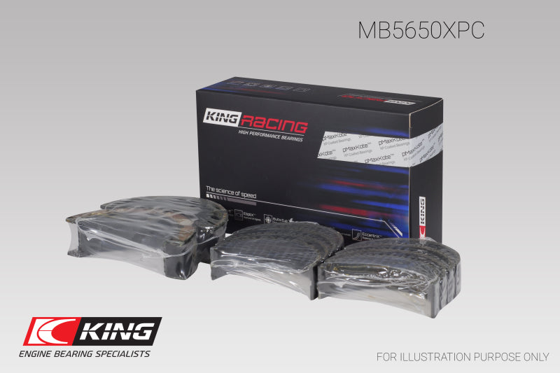 Load image into Gallery viewer, King Engine Bearings Ford 370/ 429/ 460 16V OHV (Size .001) pMaxKote Coated Main Bearing Set
