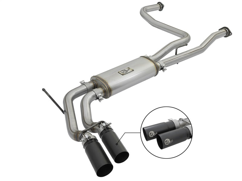 Load image into Gallery viewer, aFe Rebel Series 3in 409 SS Cat-Back Exhaust w/ Black Tips 04-15 Nissan Titan V8 5.6L
