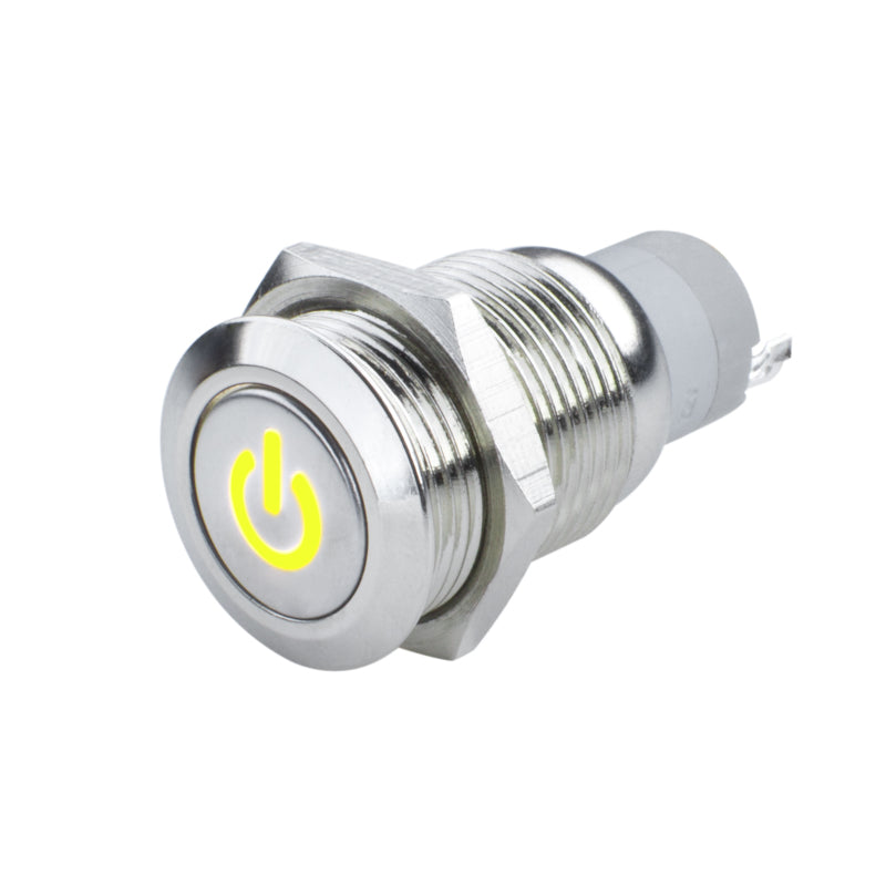 Load image into Gallery viewer, Oracle Pre-Wired Power Symbol Momentary Flush Mount LED Switch - Yellow
