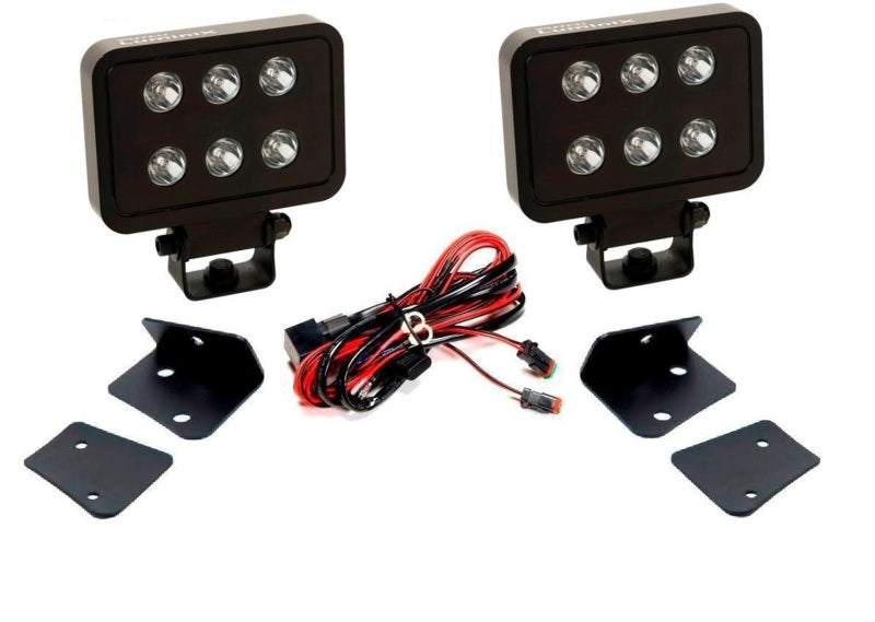 Load image into Gallery viewer, Putco 07-18 Jeep Wrangler JK - Qty 2 Luminix 4in Blocks w/ Window brackets Luminix Jeep LED Kits
