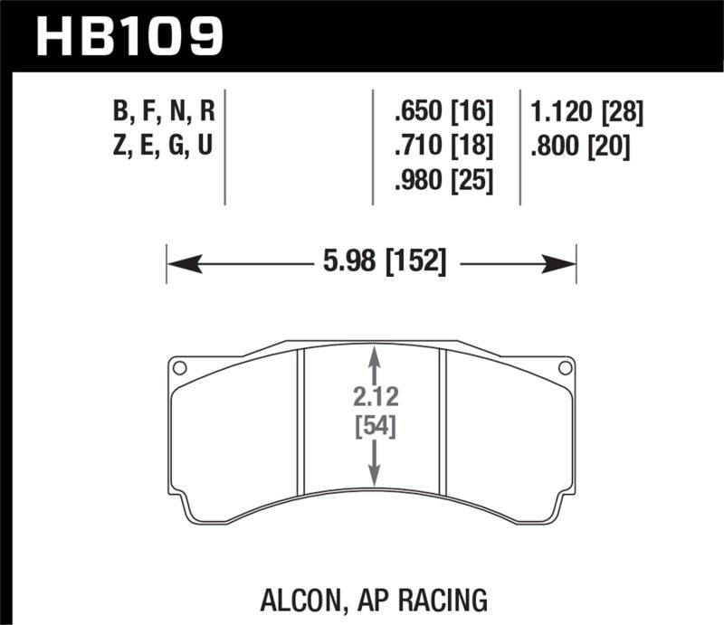 Load image into Gallery viewer, Hawk DTC-80 AP Racing/Alcon 29mm Race Brake Pads
