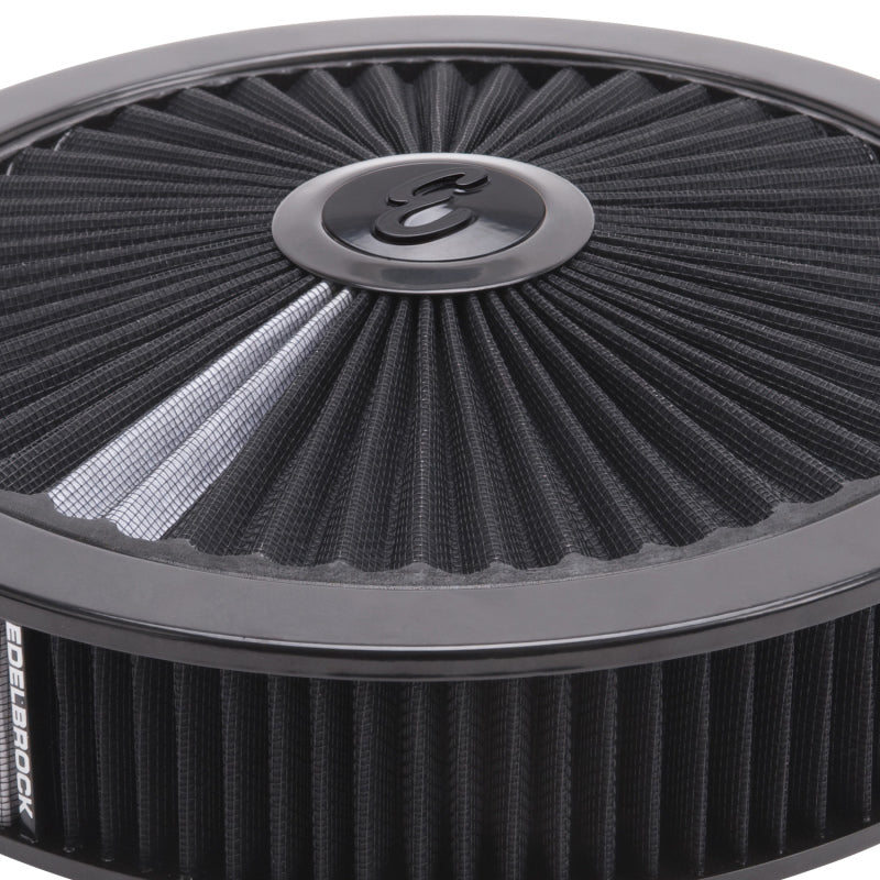Load image into Gallery viewer, Edelbrock Air Cleaner Pro-Flo High-Flow Series Round Filtered Top 14In Dia X 3 125In Dropped Base
