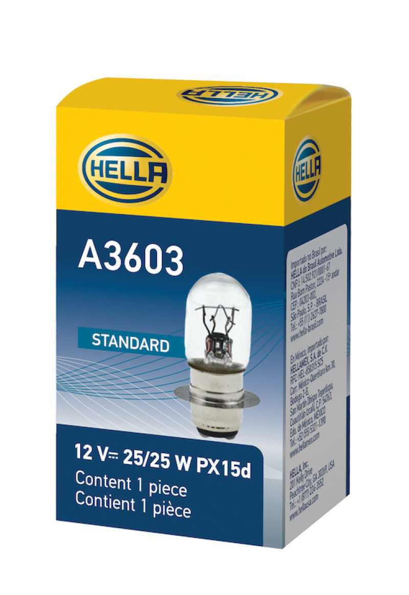 Load image into Gallery viewer, Hella Bulb 3603 12V 25/25W Px15D T6
