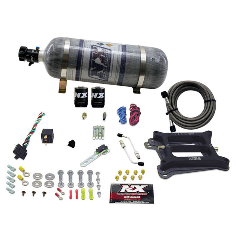 Load image into Gallery viewer, Nitrous Express 4150 4-BBL/Alcohol Nitrous Kit (100-500HP) w/Composite Bottle
