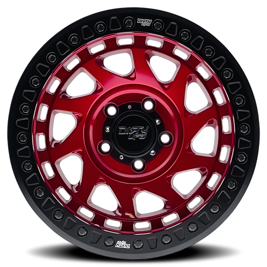 Dirty Life 9313 Enigma Race 17x9 / 6x139.7 BP / -12mm Offset / 106mm Hub Crimson Candy Red Wheel
