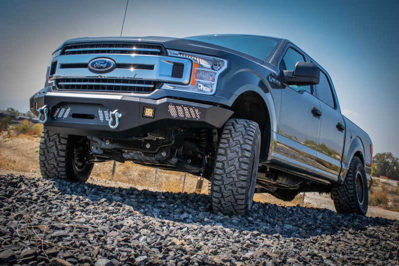 Load image into Gallery viewer, DV8 Offroad 2018+ Ford F-150 Front Bumper w/ Light Holes
