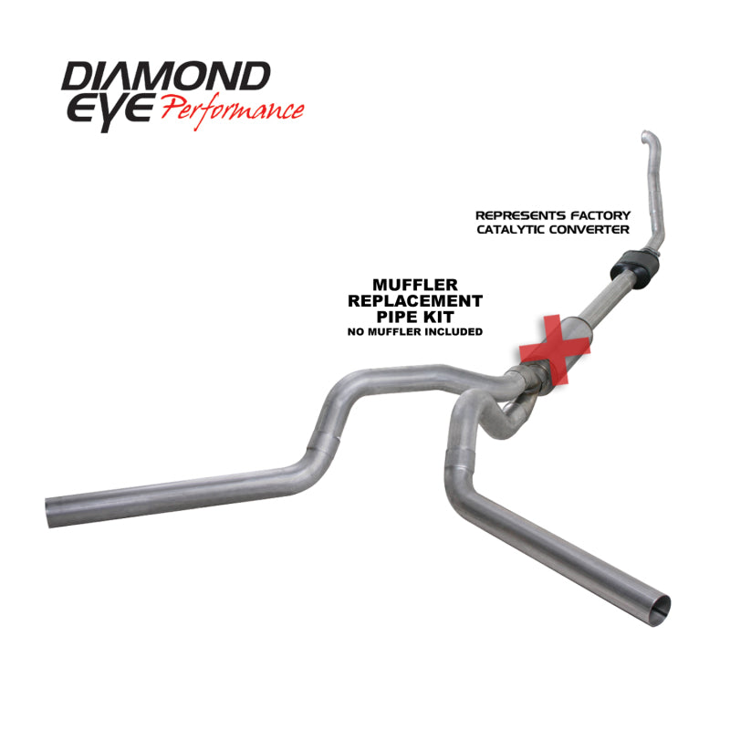 Load image into Gallery viewer, Diamond Eye KIT 4in Turbo Back MFLR RPLCMENT PIPE DUAL ALUM94-97 5 7 3L F250/F350 PWRSTROKE NFS
