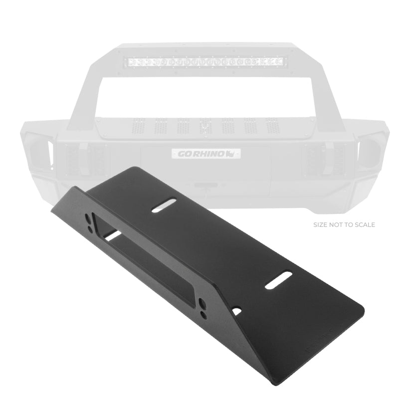 Load image into Gallery viewer, Go Rhino 07-20 Jeep Wrangler JL/JLU/JK/JKU/Gladiator JT Rockline Bumper Fairlead Mount Plate
