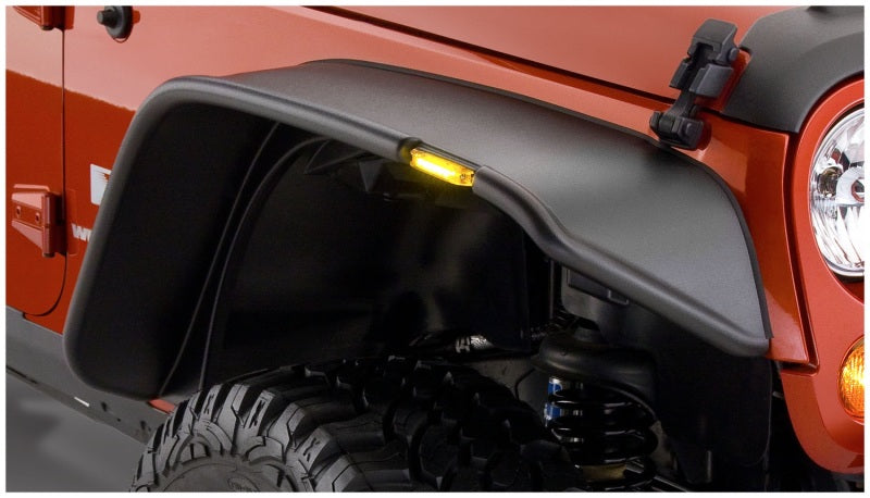Load image into Gallery viewer, Bushwacker 07-18 Jeep Wrangler Unlimited Flat Style Flares 4pc 4-Door Sport Utility Only - Black
