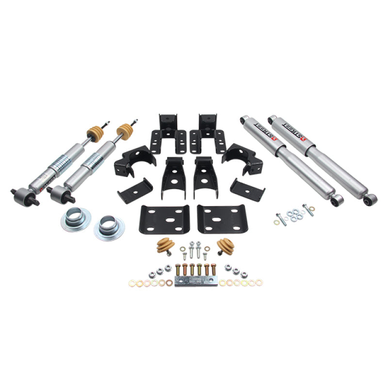 Load image into Gallery viewer, Belltech LOWERING KIT 14-17 Chevy Silverado/Sierra 1in to -2in Front/4in Rear w/ Street Perf Shocks
