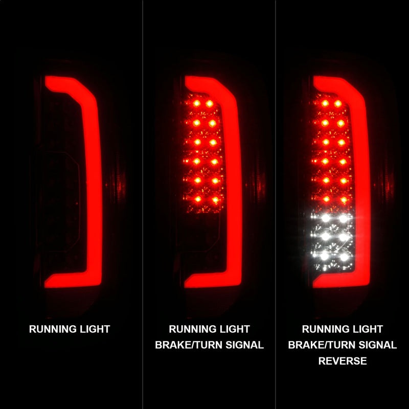 Load image into Gallery viewer, ANZO 15-21 Chevrolet Colorado Full LED Tail Lights w/ Red Lightbar Black Housing Smoke Lens
