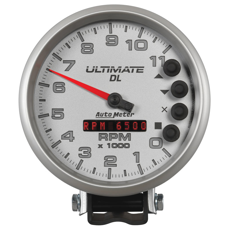 Load image into Gallery viewer, Autometer 5 inch Ultimate DL Playback Tachometer 11000 RPM - Silver
