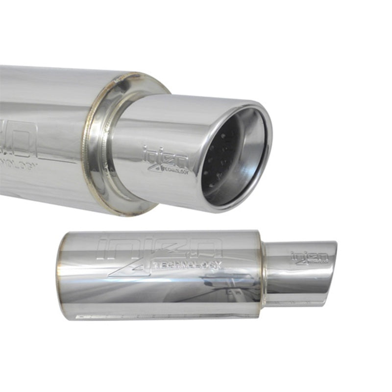 Load image into Gallery viewer, Injen 2 3/8 Universal Muffler w/Stainless Steel resonated rolled tip (Injen embossed logo)
