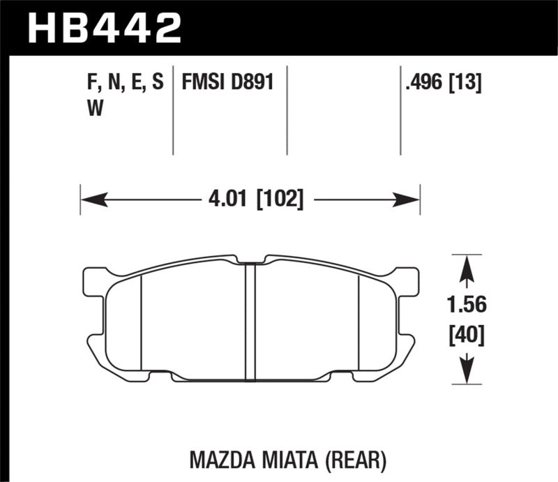 Load image into Gallery viewer, Hawk 01-03 Mazda Miata 1.8L Base Pads Only Rear ER-1 Brake Pads
