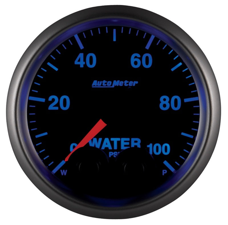 Load image into Gallery viewer, AutoMeter Gauge Water Press 2-1/16in. 100PSI Stepper Motor W/Peak &amp; Warn Elite
