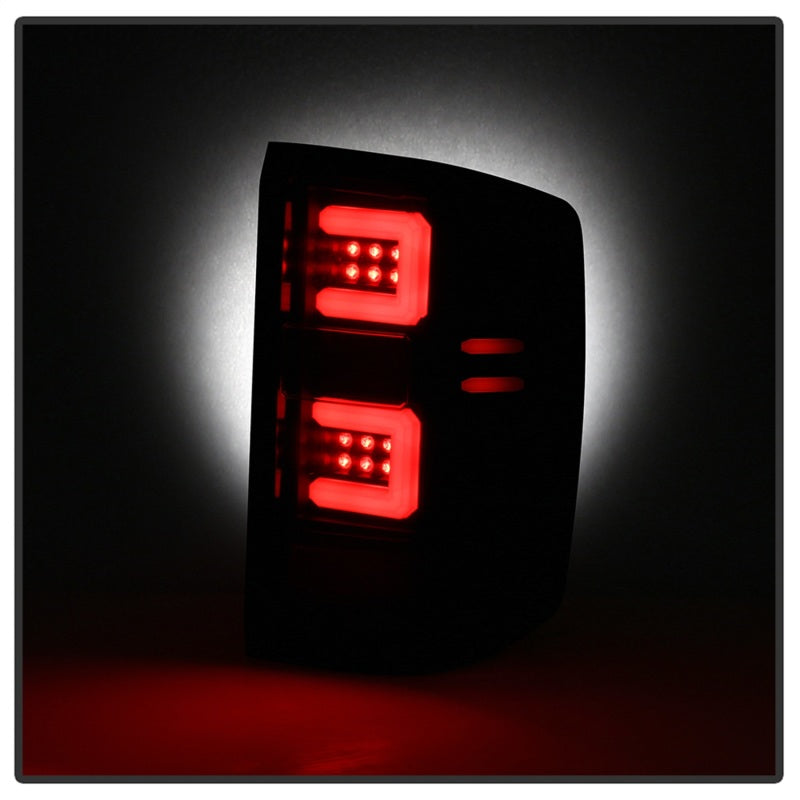 Load image into Gallery viewer, Spyder Chevy 1500 14-16 Light Bar LED Tail Lights All Blk ALT-YD-CS14-LBLED-BKV2
