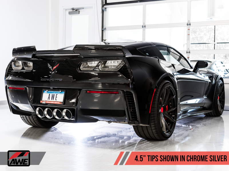 Load image into Gallery viewer, AWE Tuning 14-19 Chevy Corvette C7 Z06/ZR1 (w/AFM) Track Edition Axle-Back Exhaust w/Chrome Tips
