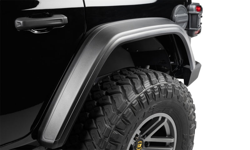 Load image into Gallery viewer, Bushwacker 18-21 Jeep Wrangler JL (2-Door &amp; 4-Door) Flat Style Flares 4pc - Black
