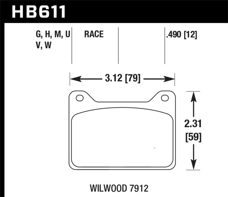 Load image into Gallery viewer, Hawk Wilwood 7912 DTC-30 Race Brake Pads
