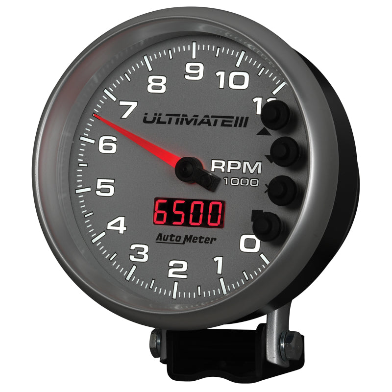 Load image into Gallery viewer, Autometer 5 inch Ultimate III Playback Tachometer 11000 RPM - Silver
