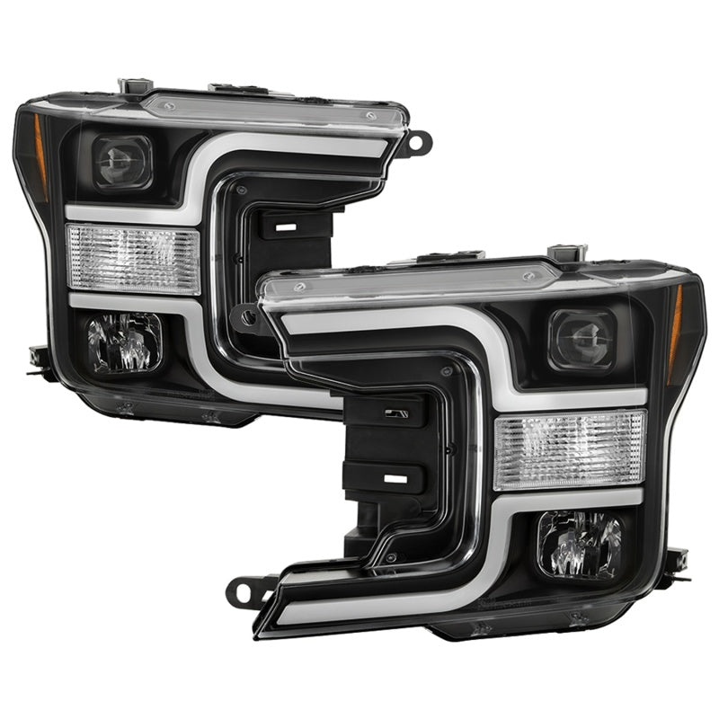 Load image into Gallery viewer, Spyder 18-19 Ford F-150 Projector Headlights - Halogen Model Only - Black PRO-YD-FF15018-LB-BK
