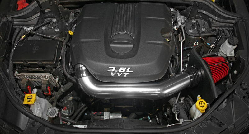 Load image into Gallery viewer, Spectre 11-15 Jeep Grand Cherokee V6-3.6L F/I Air Intake Kit - Polished w/Red Filter
