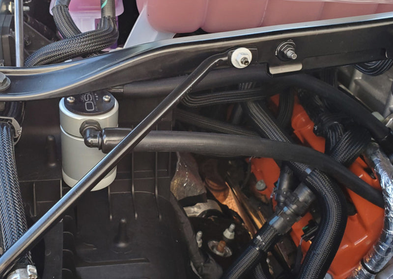 Load image into Gallery viewer, J&amp;L 2021-2024 Ram TRX 6.2L Supercharged Passenger Side Oil Separator 3.0 - Clear Anodized
