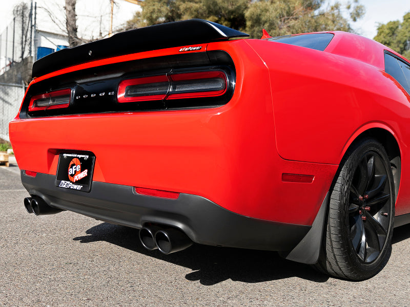 Load image into Gallery viewer, aFe MACH Force-Xp 2-1/2in 304 SS Cat-Back Exhaust 15-21 Dodge Challenger V6-3.6L - Quad Black Tip
