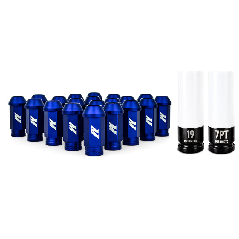 Load image into Gallery viewer, Mishimoto Aluminum Locking Lug Nuts M12x1.5 20pc Set Blue
