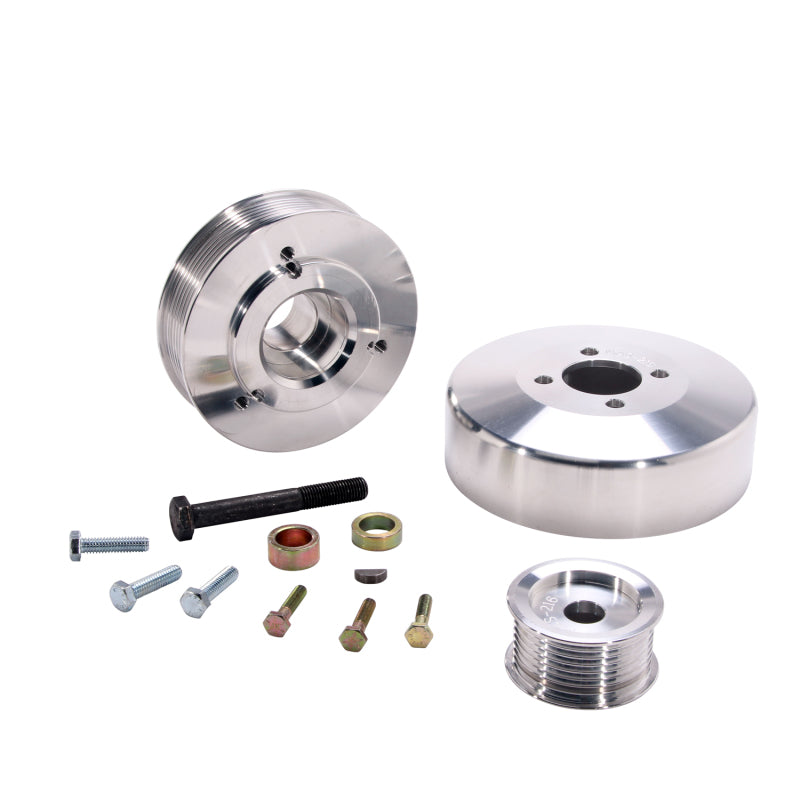 Load image into Gallery viewer, BBK 97-04 Ford F150 Expedition 4.6 5.4 Underdrive Pulley Kit - Lightweight CNC Billet Aluminum (3pc)
